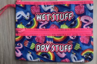 Cute Justice Storage bag for Wet/Dry stuff . Great for sleepovers,trips..
