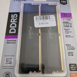 32 GB DDR5 Ram Crucial - 6000mhz NEW