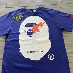 Bape X Heron Preston T-shirt Size Small 