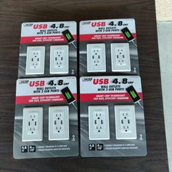 Brand New USB Outlets (4) Double Packs $70 Takes All 