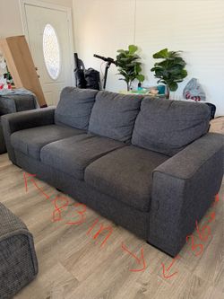 4 sets of  Gray couches sold as is