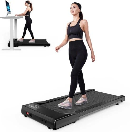 SupeRun Walking Pad, Under Desk Treadmill, 3 in 1 Portable Treadmill with Remote Control LED Display, 2.5 HP Quiet Walking Jogging Machine for Office 