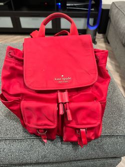 Kate Spade New York Red Nylon Backpack