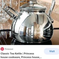 Princess House Tetera Stainless Steel 2 Qts. NUEVESITA 😲😍 Original Box 📦.   Precio Firme 