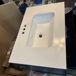 30x20 Engineered Stone Vanity Top Only With Backsplash
