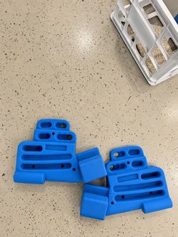 Blue Rubber Equipment Mounting Brackets – Set of 2