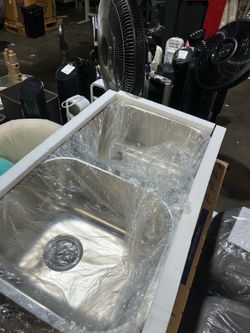 Stainless steel 33x22’ double bow kitchen sink