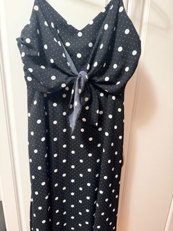 Polka dot long dress
