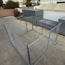 Dog Kennel 12ft x 12ft 6ft / 72” Height Galvanized Steel Panels with Chainlink Fence