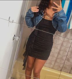  sparkly black homecoming dress