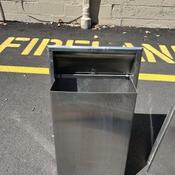 Stainless Steel In Wall Type Trash Pail Very Expensive. I Have Two Of Them Both Of Them For $50.