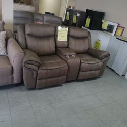 Sorrento Brown Motion Recliner Sofa