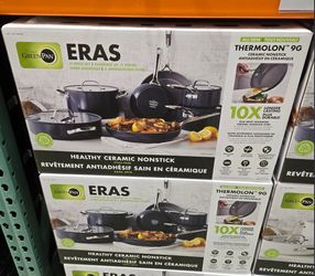 GreenPan Eras Ceramic Non-Stick 11-piece Cookware Set, Assorted Colors $82