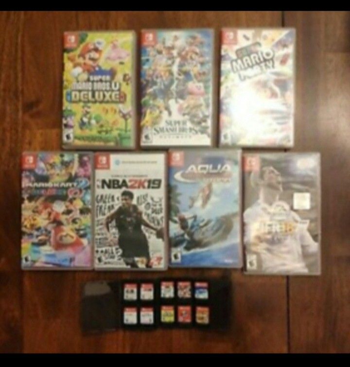 17 Nintendo switch games and preowned gray Nintendo swish console