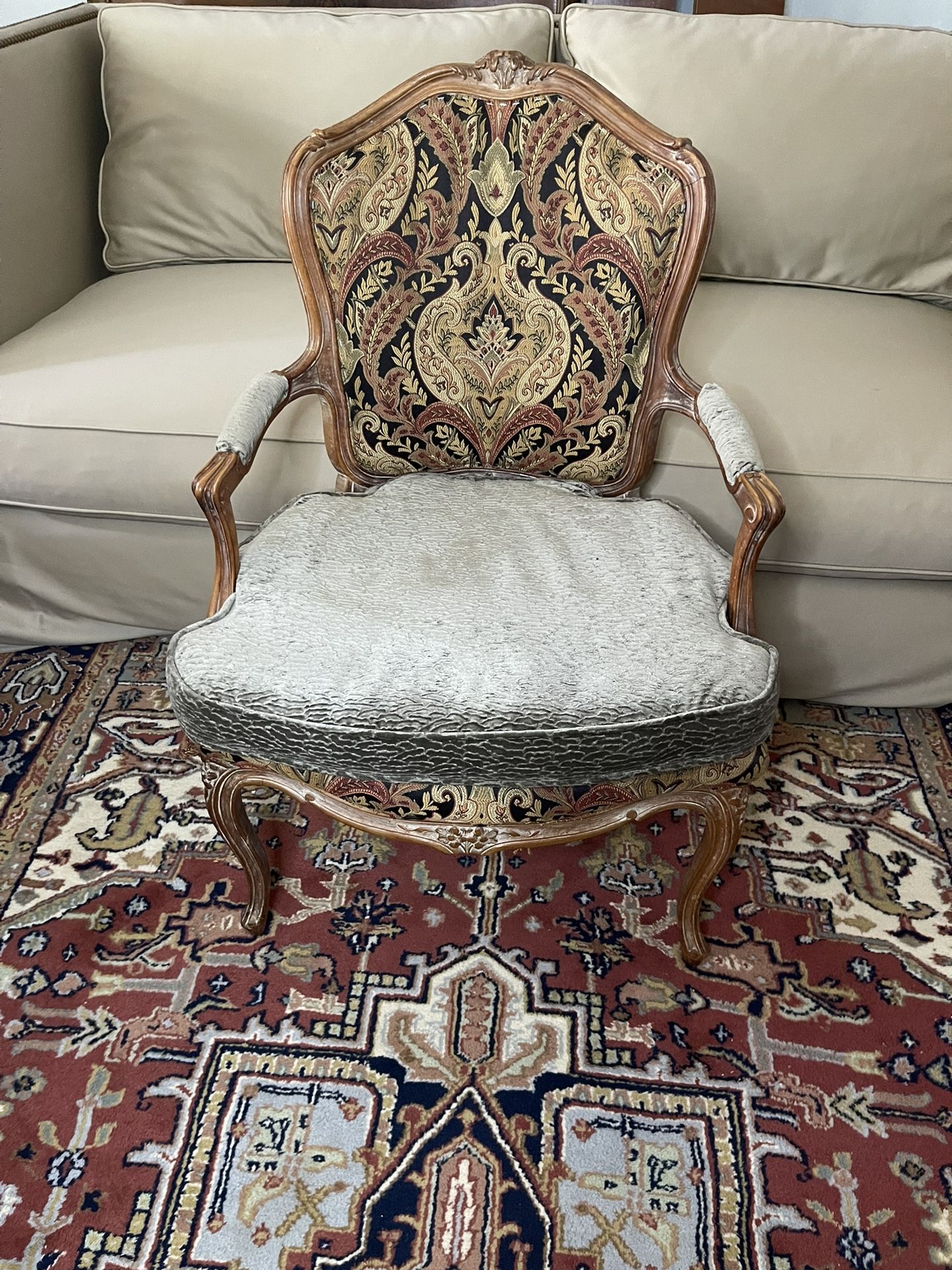 Antique French Carved Chair 