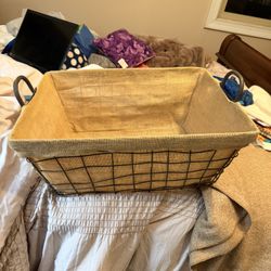 BASKET 20"w x 15 3/4"deep x 8 1/2"tall; cross streets are Arapaho & Waterview