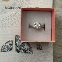 Moissanite Wedding Band 