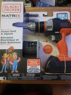 Black +decker matrix power drill  and jigsaw for kids