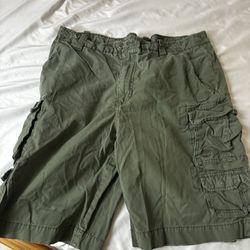 Green Cargo Shorts 