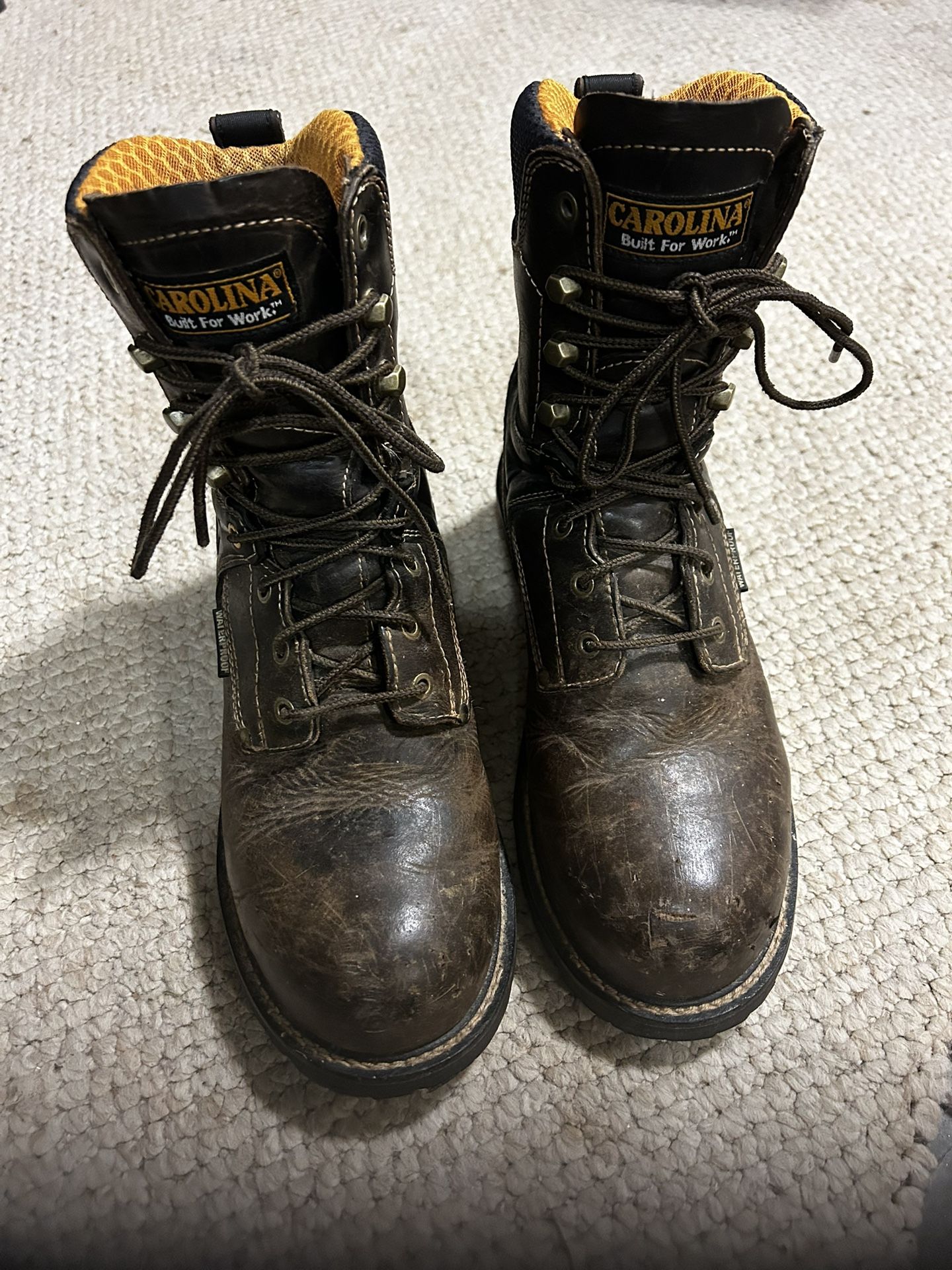 Steel Toed Waterproof Boots, Men’s 9