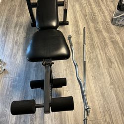 Weight Bench With 2 Bars 