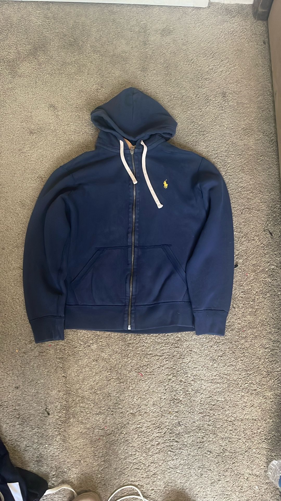 navy blue polo hoodie medium 
