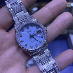 Rolex Fully Diamond Buy Sale Trade Oyster Stainless Steel