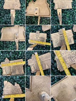 Vogelzang Cast Iron Village Building Trivets Set