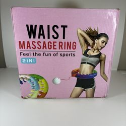 2‑in‑1 Weighted Fitness Hula Hoop Adjustable Waist Massage Exercise Hoop