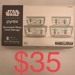 Star Wars The Mandalorian The Child Baby Yoda Pyrex Glass Food Storage Set