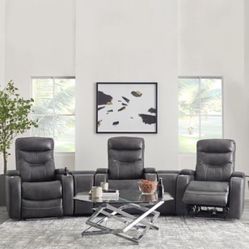 Royce Glass Sofa Table 