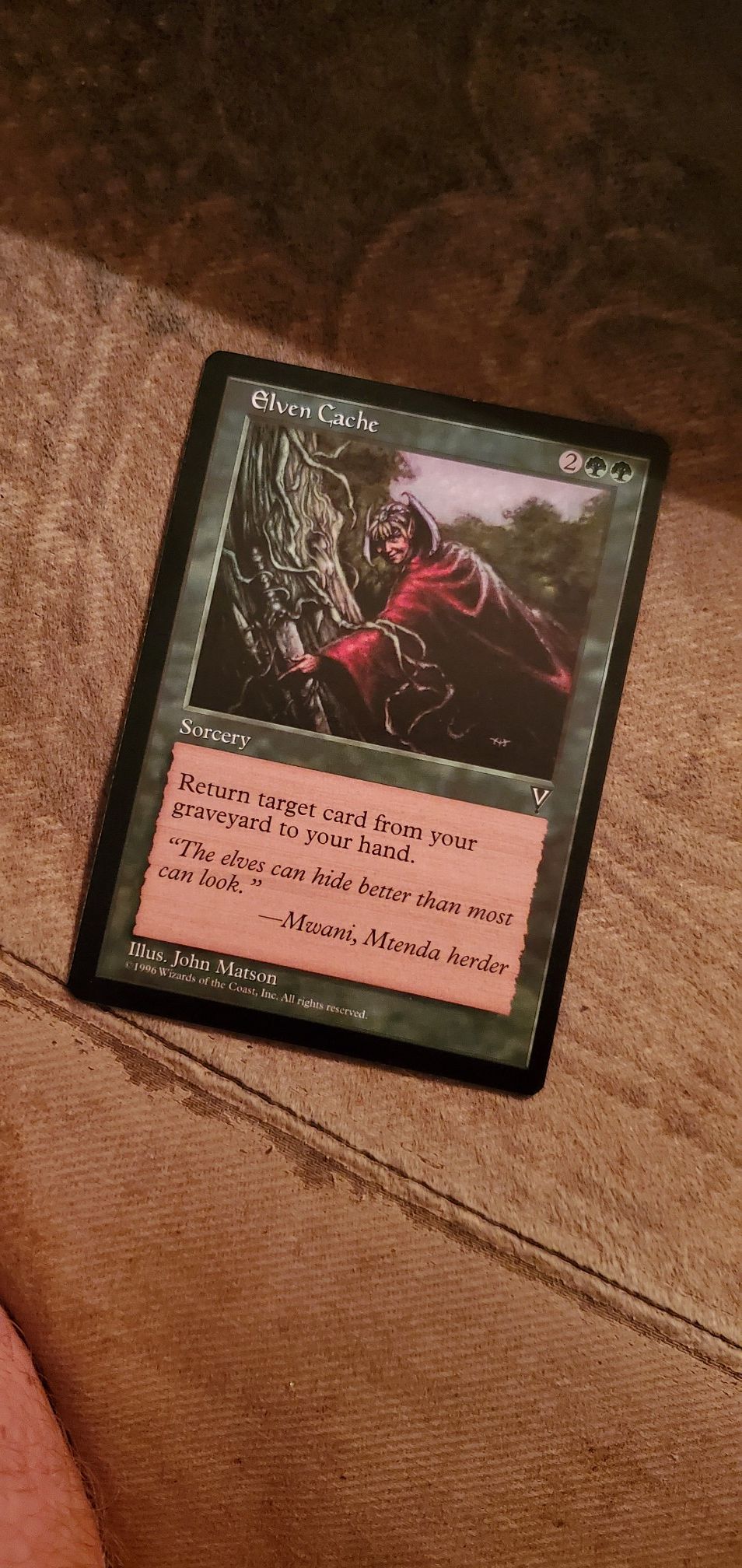 Elven cache magic card