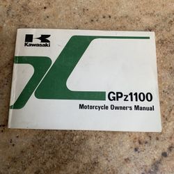 Kawasaki GPZ 1100 owners manual 99(contact info removed)