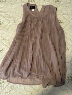 Light brown sleeveless blouse for women