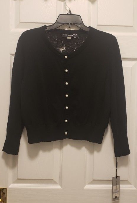Karl Lagerfeld Black Cardigan
