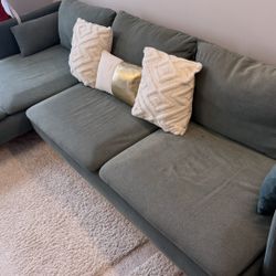 IKEA Sectional couch Light green