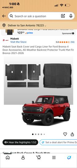 Bronco floor mats