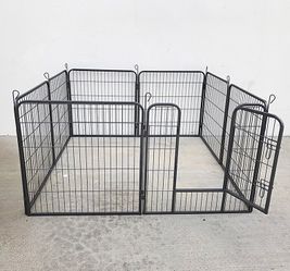 (New in box) $100 Heavy Duty 32” Tall x 32” Wide x 8-Panel Pet Playpen Dog Crate Kennel Exercise Cage Fence