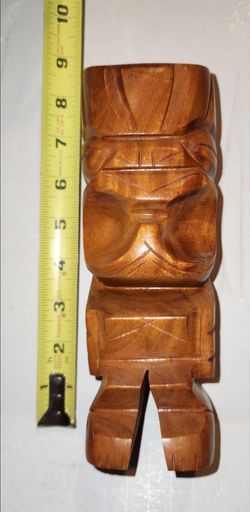 VINTAGE 60's MILO HAWAII WOOD TIKI CARVED SCULPTURE