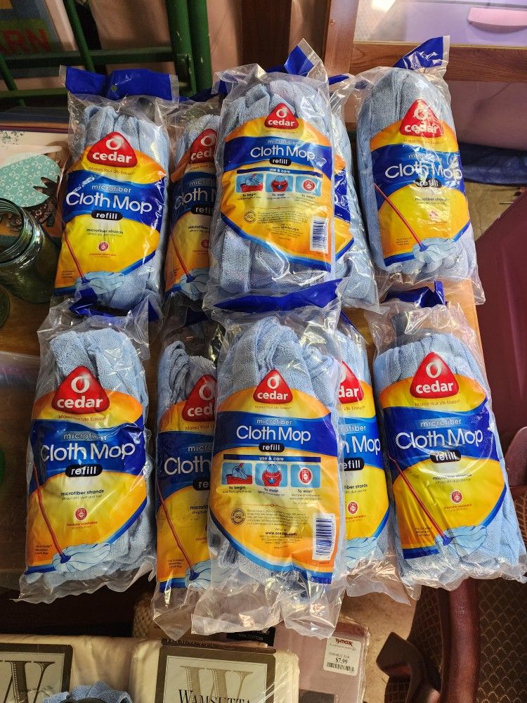 O-Cedar Microfiber Cloth Mop Refill, Blue $3 Ea