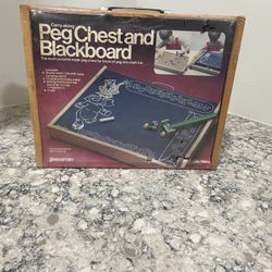 1980 Sealed Vintage Pegchest And blackboard