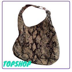 TOPSHOP Zambia Snake Slouch Tote Bag NWOT
