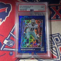 Micah Parsons Blue Scope Graded Rookie Football Card
