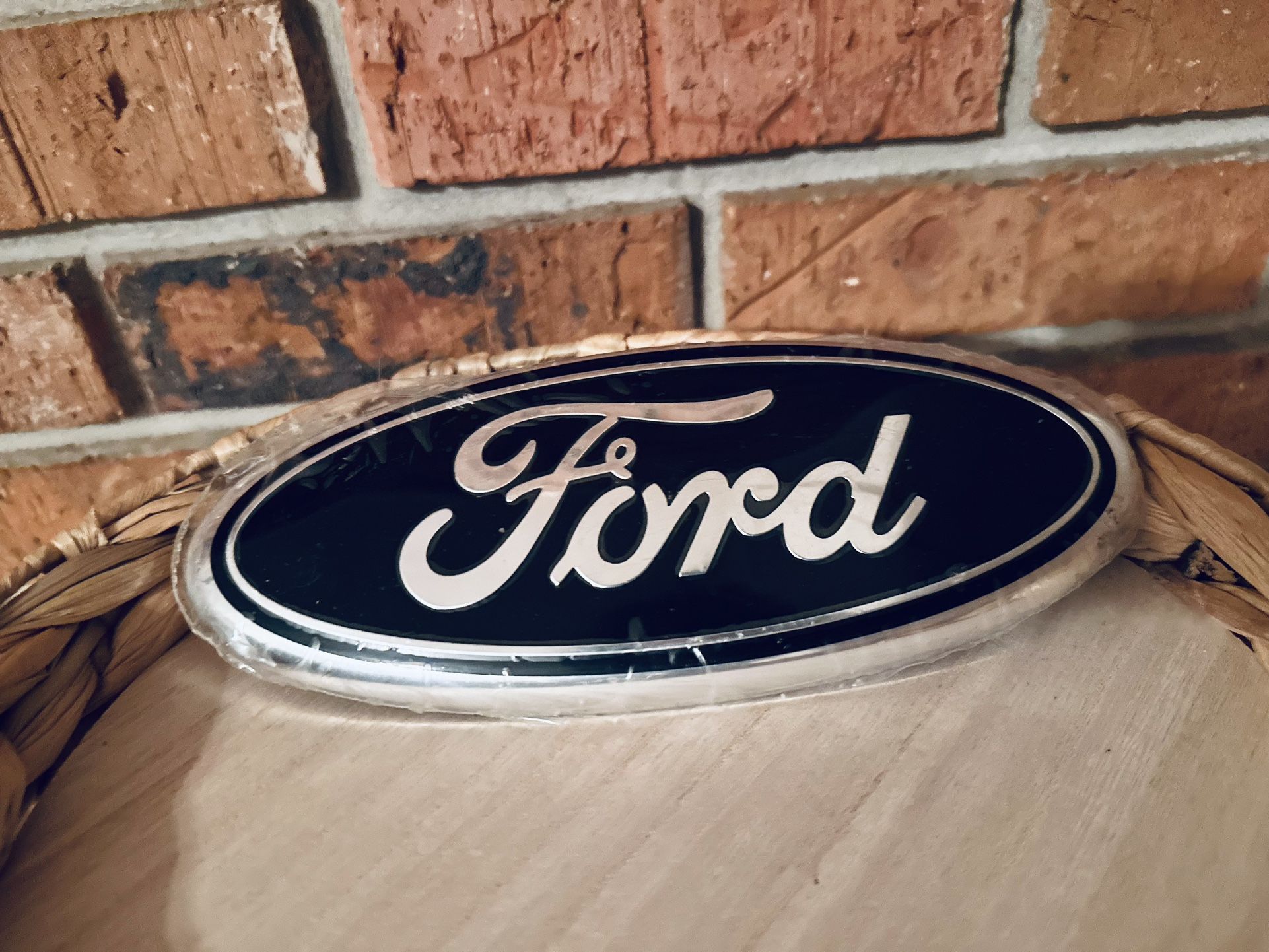 Ford Emblem Grill Tailgate Bumper Black Silver New Plastic 9” OEM