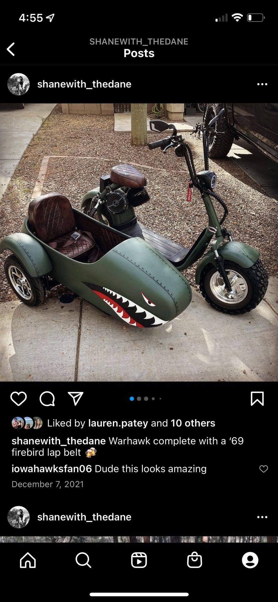 Set Of 2 Phat Scooters (1 Has Sidecar Custom)