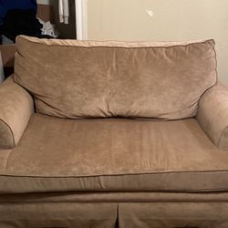 Light brown couch(fold out bed)