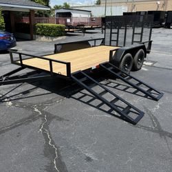 7 X 14 Utility With Side Ramps