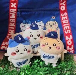 Chiikawa x MLB Tokyo Series Mascot Plush Dodgers Chiikawa