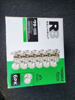 Reliabilt Contractor Pack Door Knobs Brushed Nickel Silver Brand New Pack Of 6