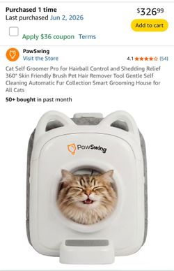 Cat Self Groomer Pro for Hairball Control and Shedding Relief 360° Skin Friendly Brush Pet Hair Remover Tool Gentle Self Cleaning Automatic Fur Collec